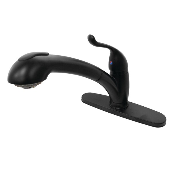 Kingston Brass KB5708YL Yosemite Single-Handle Pull-Out Kitchen Faucet, Matte Black KB5700YL - main